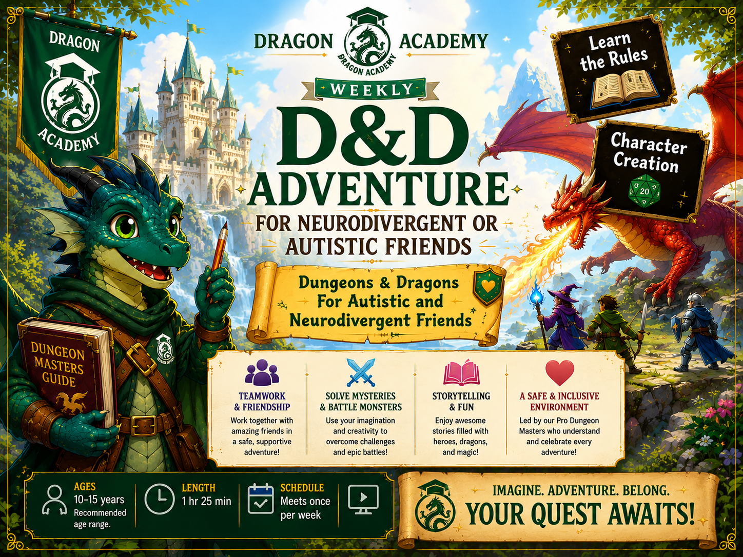 Weekly DnD Adventure for Neurodivergent or Autistic Friends